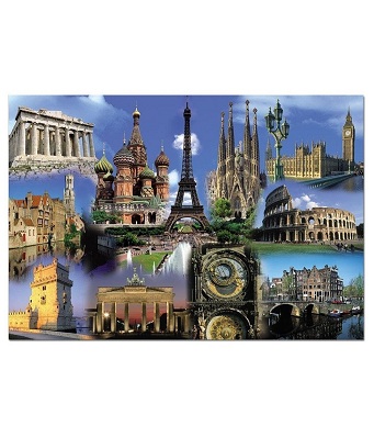 Educa Jigsaw Puzzle - Europe Collage - 2000 Pieces